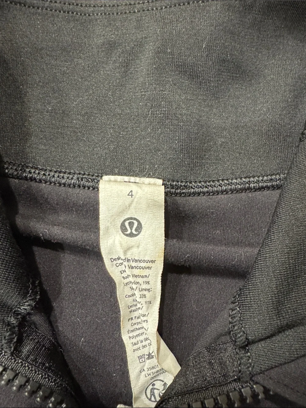 lululemon athletica Black Utility Zip Jacket
